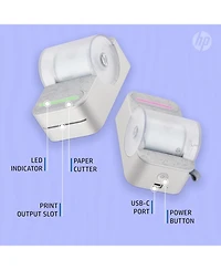 Hp Sprocket Panorama Portable Label Printer & Photo Starter Bundle