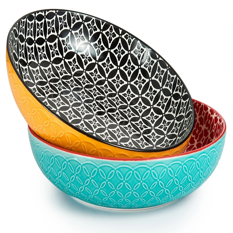 Ventray 11.5" Large Ceramic Serving Bowls, 2.9 Qt Turkey Plate for Home Kitchen Decor