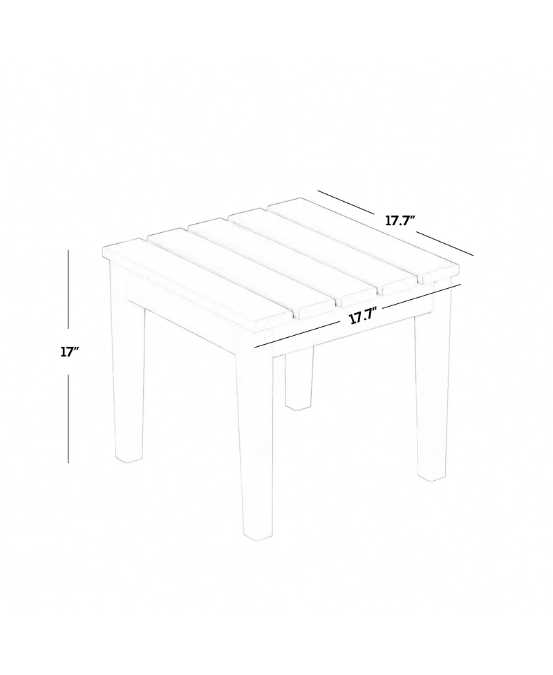 WestinTrends 5-Piece Modern Adirondack Outdoor Rocking Chair with Side Table Set