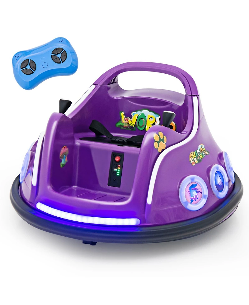 Sugift 12V Electric Ride On Car with Remote Control and Flashing Led Lights