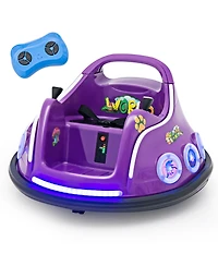 Sugift 12V Electric Ride On Car with Remote Control and Flashing Led Lights