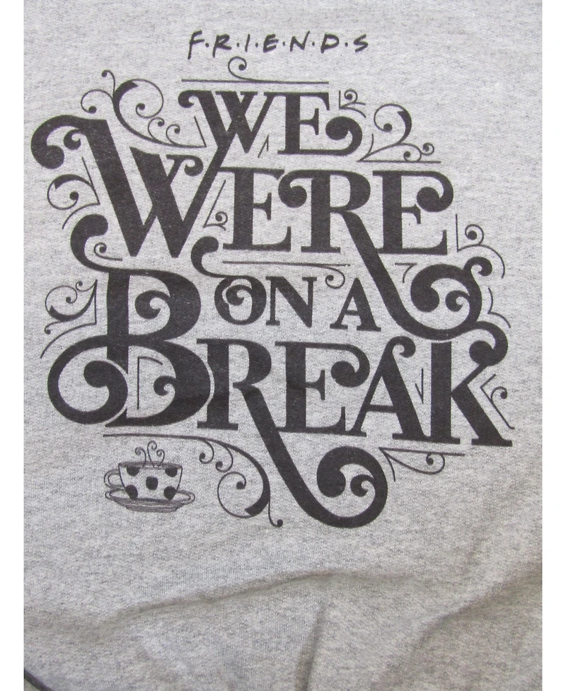 Friends Boys Tv Show We Were On A Break Athletic Heather Long Sleeve Shirt