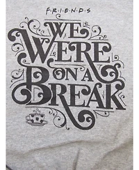 Friends Boys Tv Show We Were On A Break Athletic Heather Long Sleeve Shirt