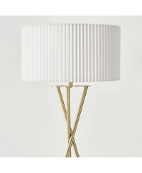 Jaxon 60" Led Contemporary Tripod Floor Lamp with Pleated Shade