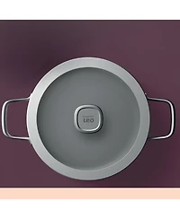 BergHOFF Graphite Non-stick Ceramic Stockpot 8", 3.3qt. With Glass Lid, Sustainable Recycled Material