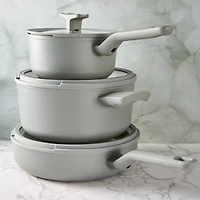 BergHOFF Balance 6Pc Non-stick Ceramic Cookware Set With Glass Lid, Recycled Aluminum