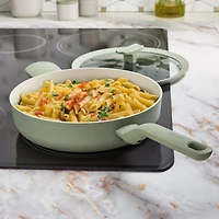 BergHOFF Balance 6Pc Non-stick Ceramic Cookware Set With Glass Lid, Recycled Aluminum