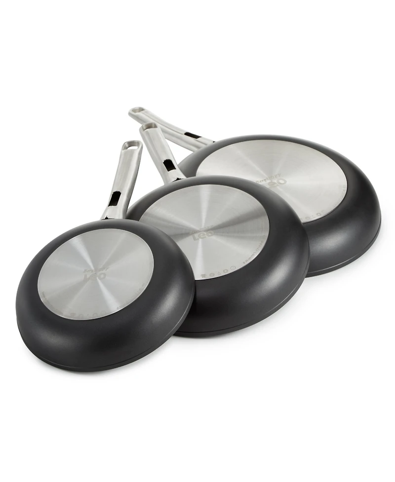 BergHOFF Graphite 3Pc Non-stick Ceramic Frying Pan/Skillet Set