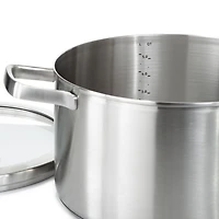 BergHOFF Graphite 4Pc Cookware Set With Glass Lids, Recycled 18/10 Stainless Steel