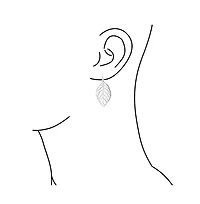 Bling Jewelry Large Tribal Nature Style Lightweight Open Leaf Feather Drop Dangle Lever Back Earrings Sterling Silver