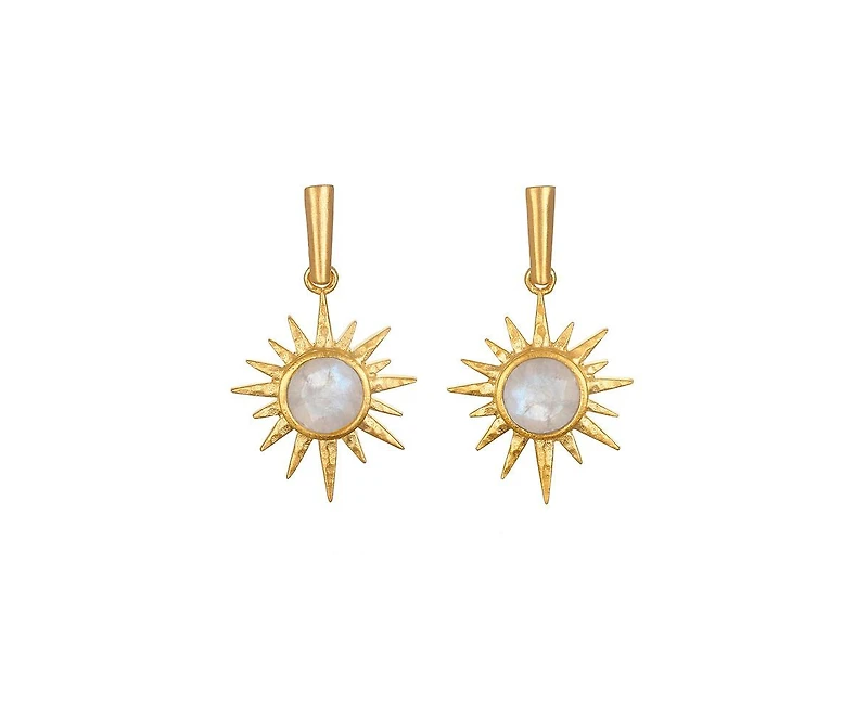 Moonstone North Star Linear Earrings