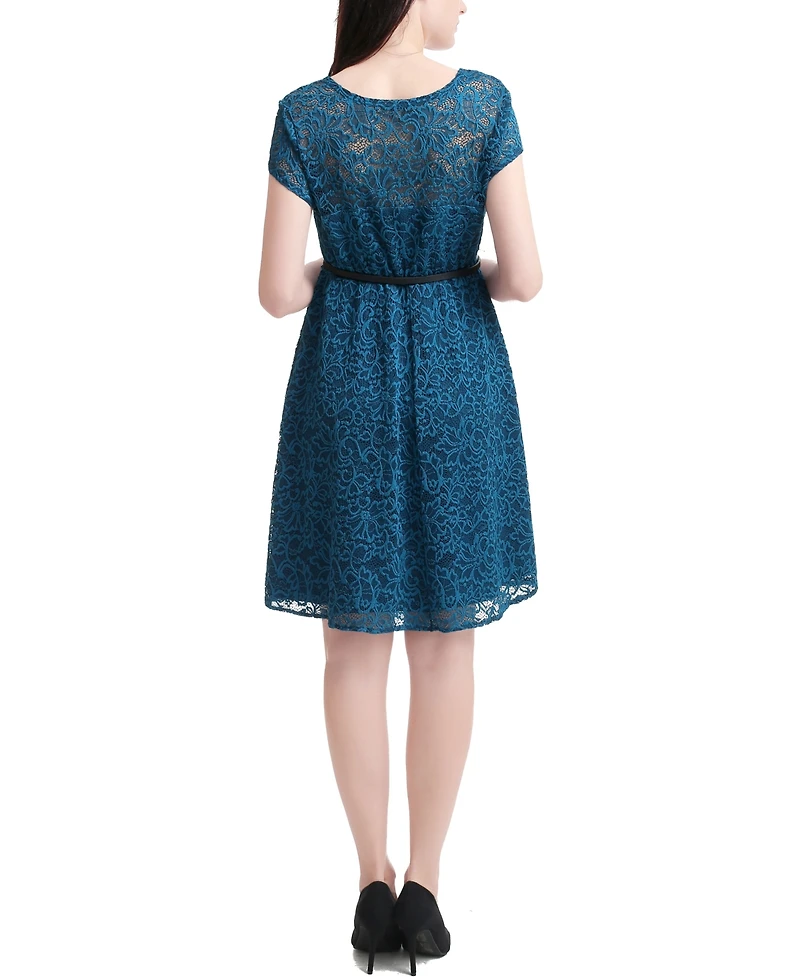 kimi + kai Maternity Olivia Lace Skater Dress