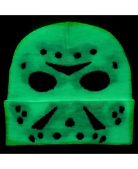 Friday the 13th Men's Jason Glow in the Dark horror Cuffed Winter Beanie