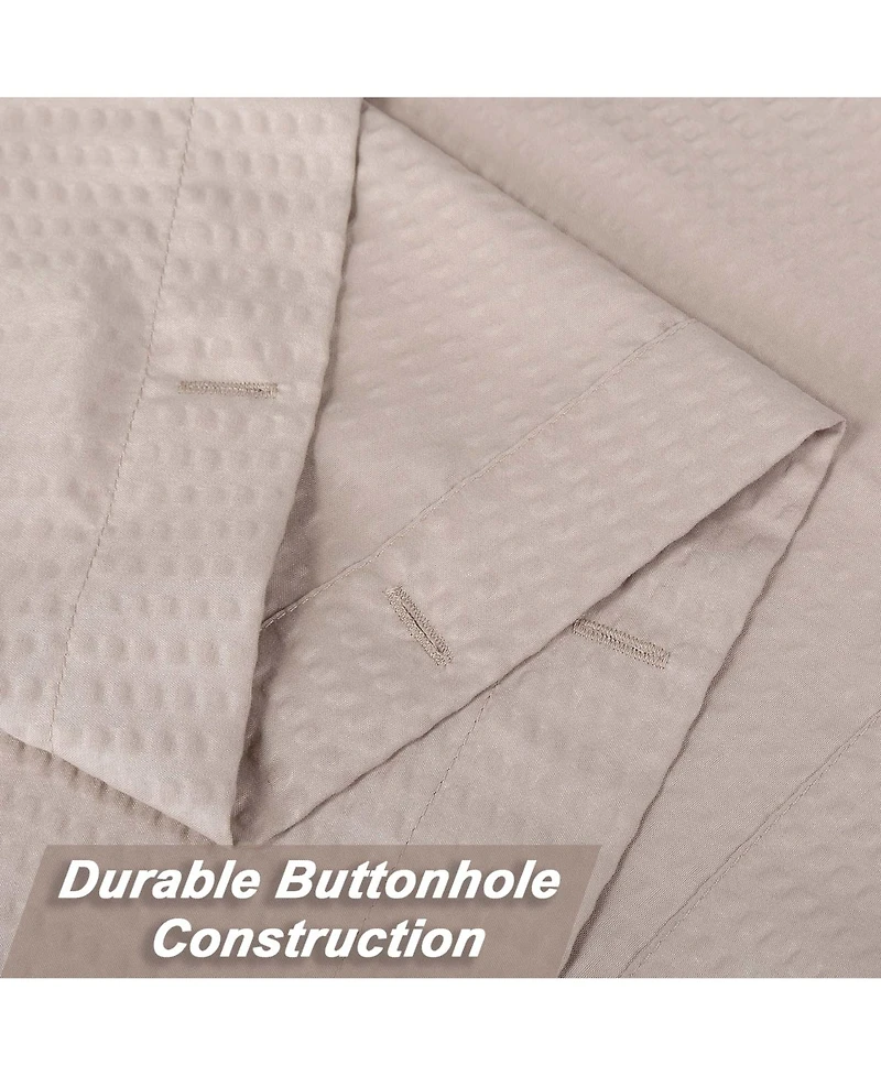 Caromio Soft Embossed Seersucker Microfiber Fabric Shower Curtain or Liner, 72" x 72"