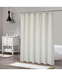 Caromio Soft Embossed Seersucker Microfiber Fabric Shower Curtain or Liner