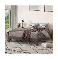 Merrick Lane Eduardo Platform Bed Frame, Solid Wood Platform Bed Frame With Slatted Support