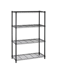 Sugift 4-Tier Steel Kitchen Storage Shelf Storage Pantry Organizer in Black