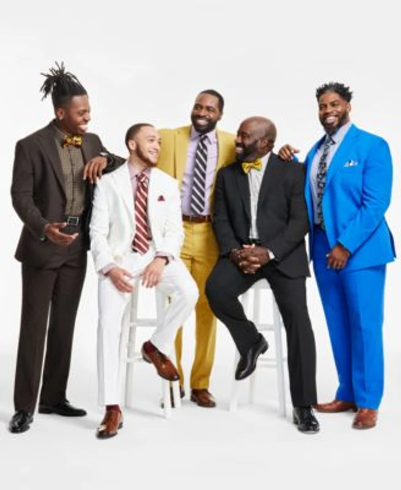 Tayion Collection Mens Classic Fit Solid Suit Separates