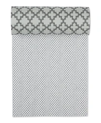 Design Imports Fridge Shelf Liner Collection Non-Adhesive, Cut to fit, Machine Washable, 12x120", Gray Lattice, 2 Piece