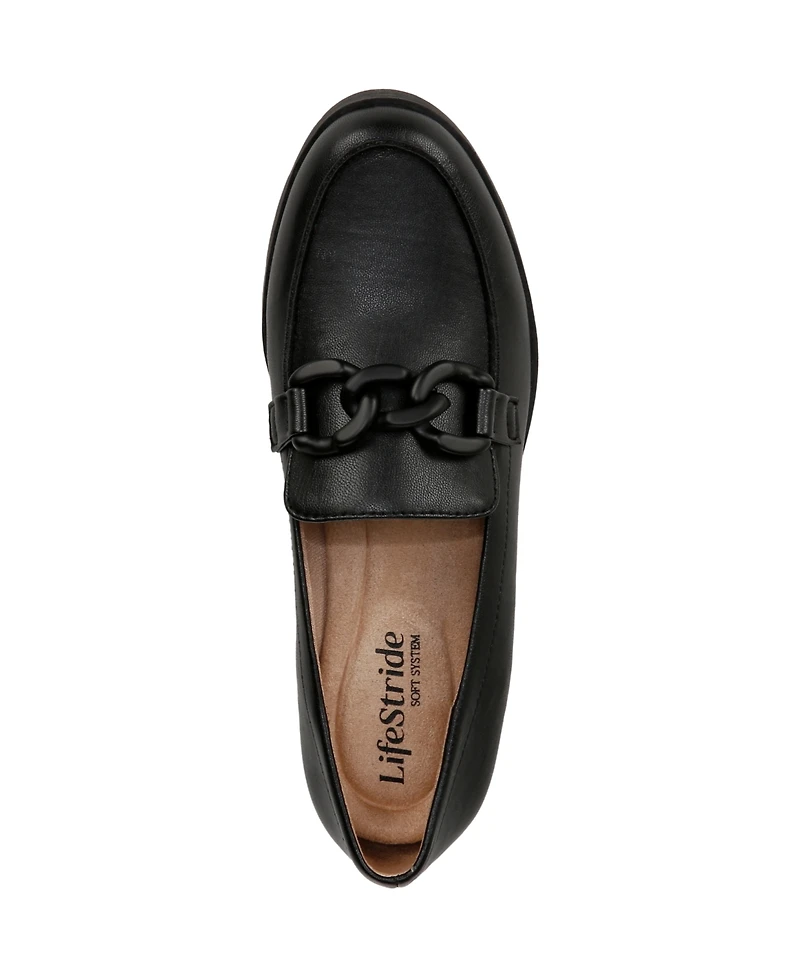 LifeStride Women's London 2 Chain Detail Lug Sole Loafers
