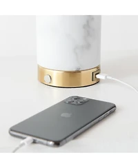 Aspen 14.5" Dimmable Led Marble Table Lamp with Usb Port