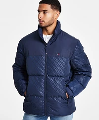 Tommy Hilfiger Men's Mixed-Media Puffer Jacket