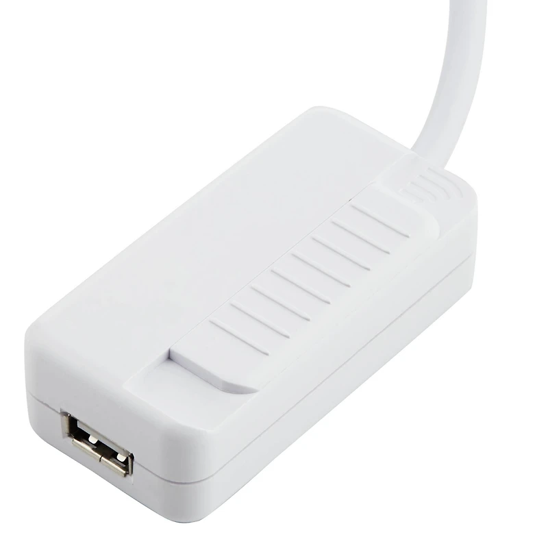 Tesler White Finish Cfl-led Plug-In Table Top Dimmer with Usb Port - Tesler