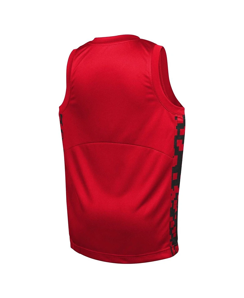 Nike Big Boys and Girls Red Chicago Bulls Courtside Starting Five Team Jersey