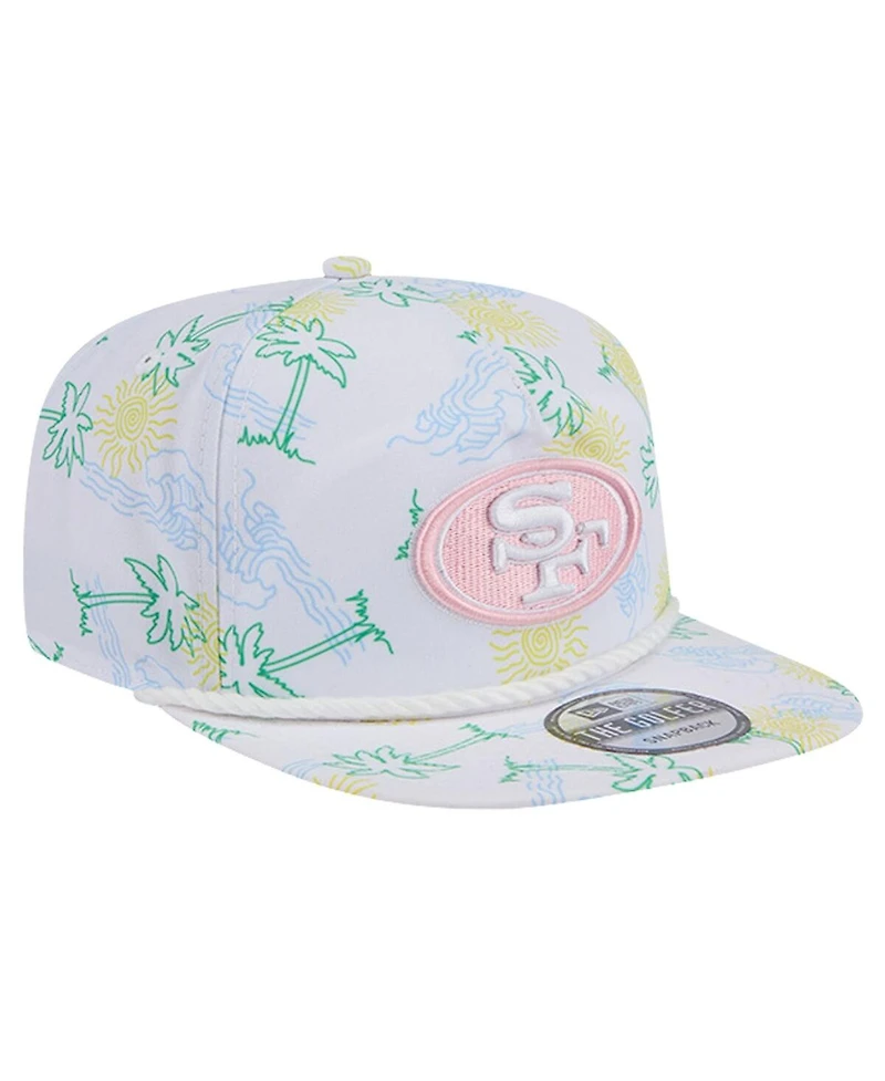 New Era Men's White San Francisco 49ers Vacay Golfer Snapback Hat