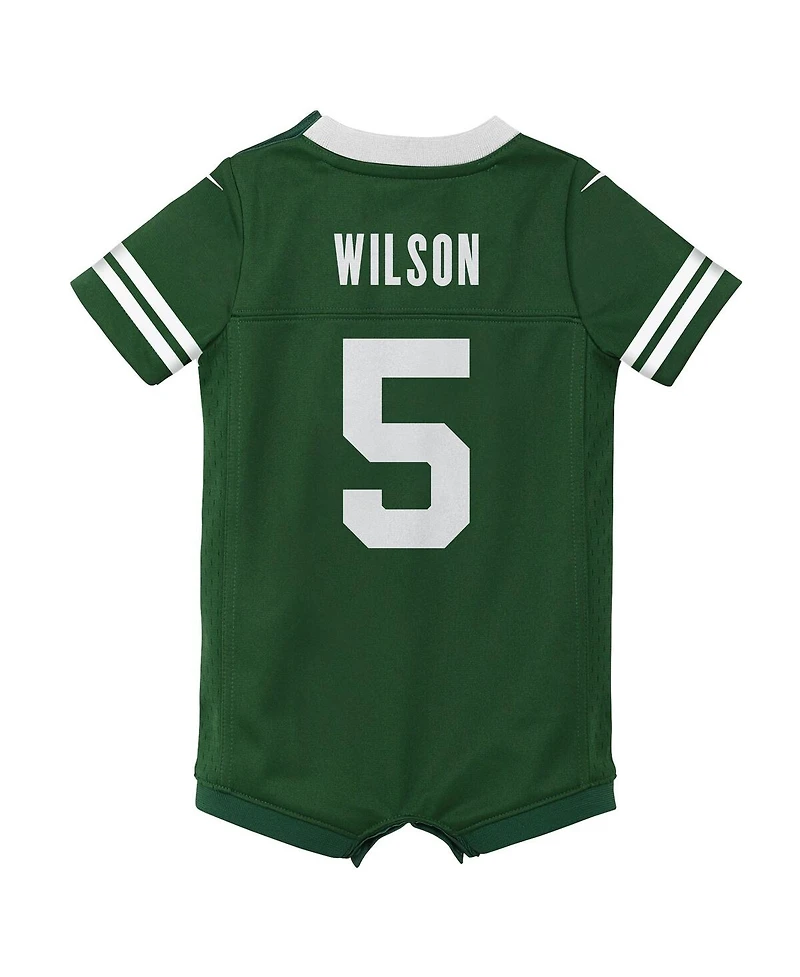 Nike Newborn Garrett Wilson Legacy Green New York Jets Game Romper Jersey
