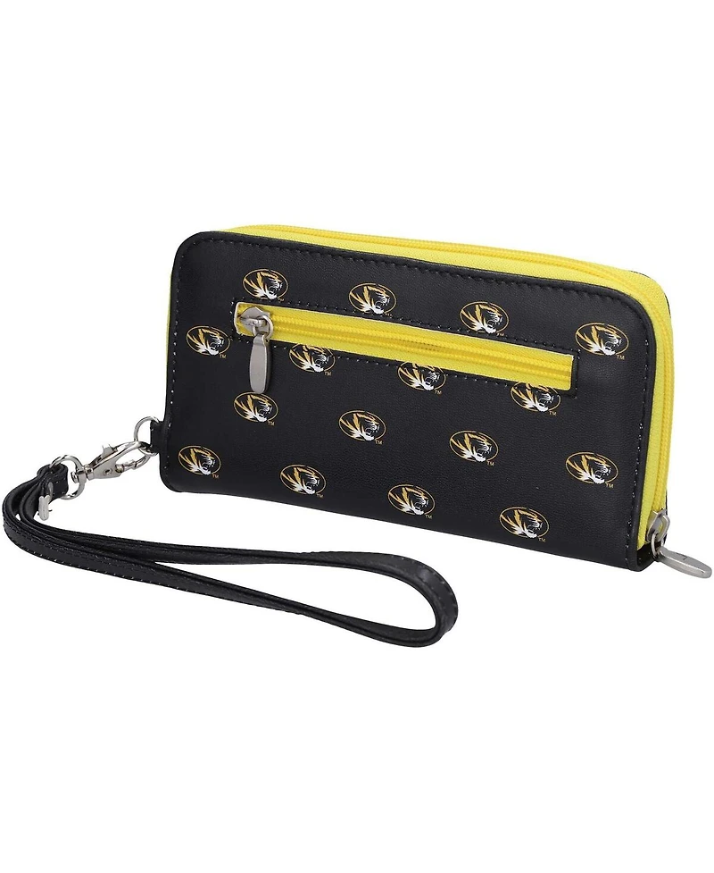 Eagles Wings Women's Missouri Tigers Zip-Around Wristlet Wallet