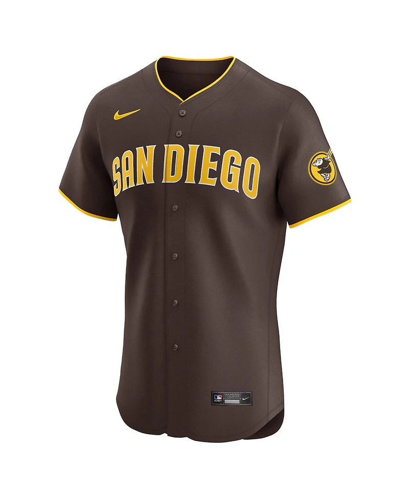Nike Men's Brown San Diego Padres Road Vapor Premier Elite Patch Jersey