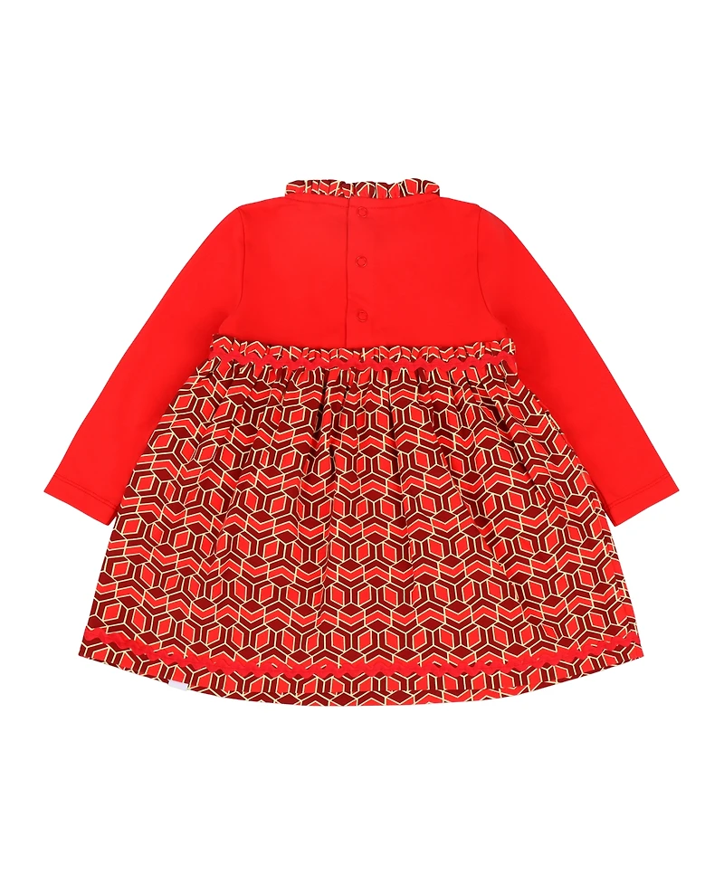 Mixed Up Clothing Infant Girls Long Sleeve Ruffle Trim Dress and Bloomer Set