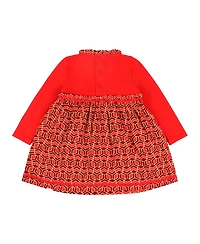 Mixed Up Clothing Infant Girls Long Sleeve Ruffle Trim Dress and Bloomer Set