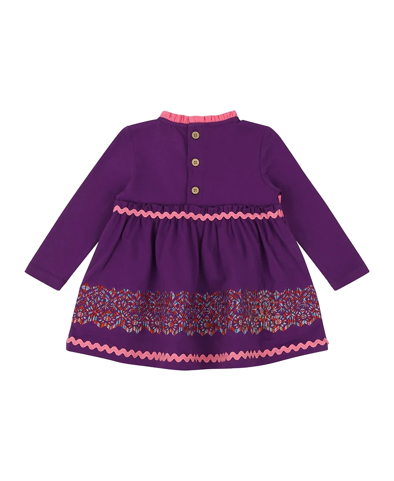 Mixed Up Clothing Infant Girls Long Sleeve Ruffle Trim Dress and Bloomer Set