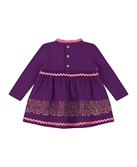 Mixed Up Clothing Infant Girls Long Sleeve Ruffle Trim Dress and Bloomer Set