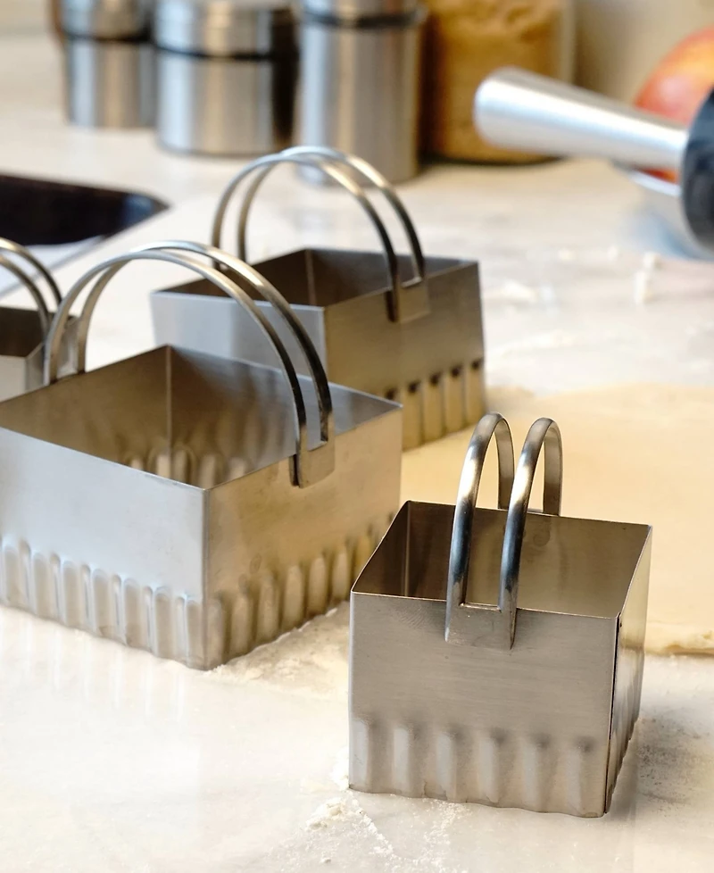 Rsvp International Endurance 4 Piece Square Rippled Biscuit Cutters