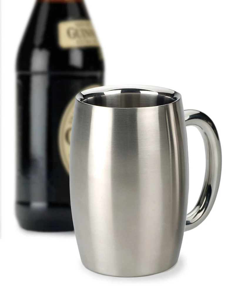 Rsvp International Endurance Stainless Steel Double Wall Beer Mug 15 ounce