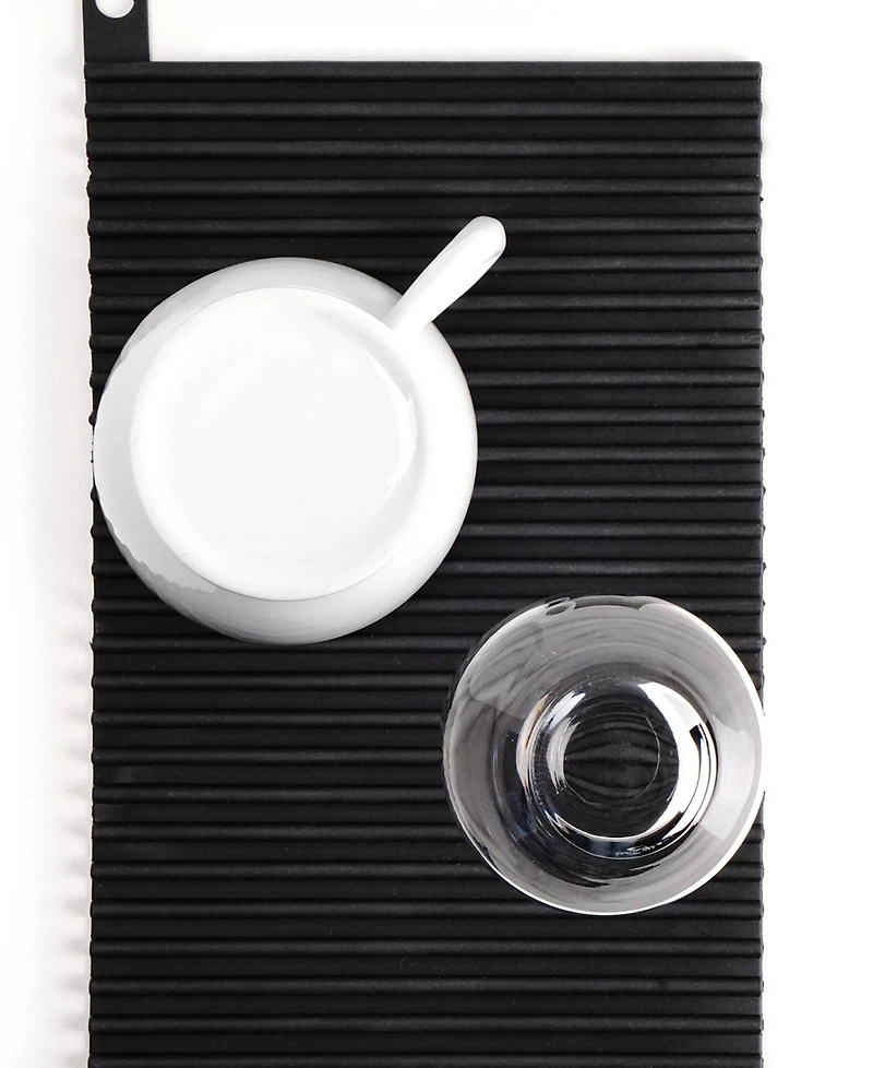 Rsvp International Silicone 12x7" Black Sink Mat/Hot pad