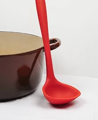 Rsvp International Silicone Coated Steel 11x3.5" Ela Series Red Ladle