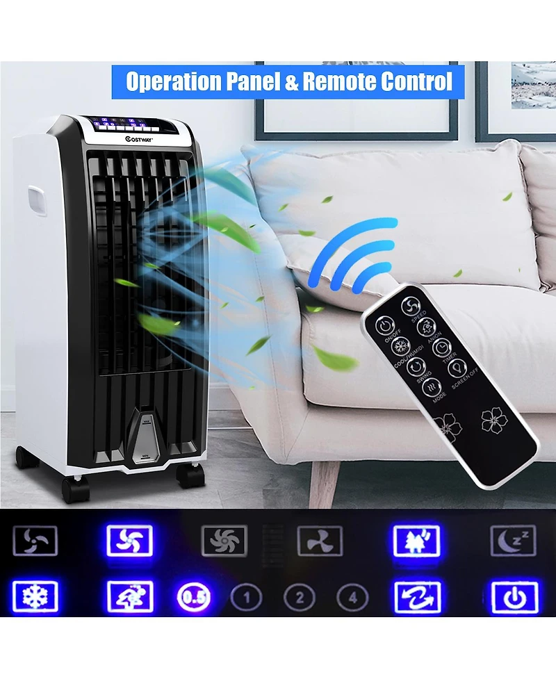Evaporative Portable Cooler Fan Anion Humidify