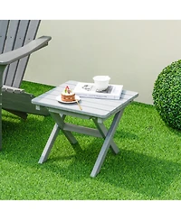 Outdoor Folding Side Table Weather-Resistant Hdpe Adirondack Table