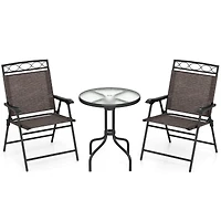 3 Pcs Bistro Conversation Patio Pub Dining Set
