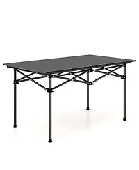 Gymax Aluminum Camping Table for 4-6 People Folding Picnic Table w/ Carry Bag