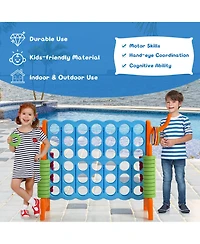 2 Pcs Giant 4 in A Row Jumbo 4-to-Score Game Set W/Storage Carrying Bag for Kids Adult