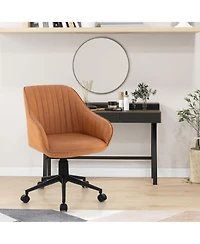 Pu Leathaire Home Office Arm Chair Adjustable Swivel