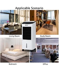 Evaporative Portable Air Cooler Fan & Humidifier with Filter Remote Control