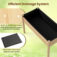 Wooden Raised Vegetable Garden Bed Elevated Grow Vegetable Planter