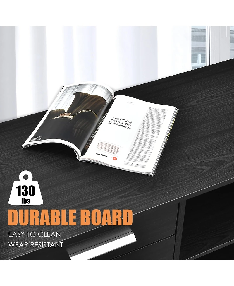 3-Drawer File Cabinet Mobile Lateral Printer Stand