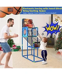 2-in-1 Kids Basketball Arcade & Sticky Balls Game w/Electronic Scoreboard Sound